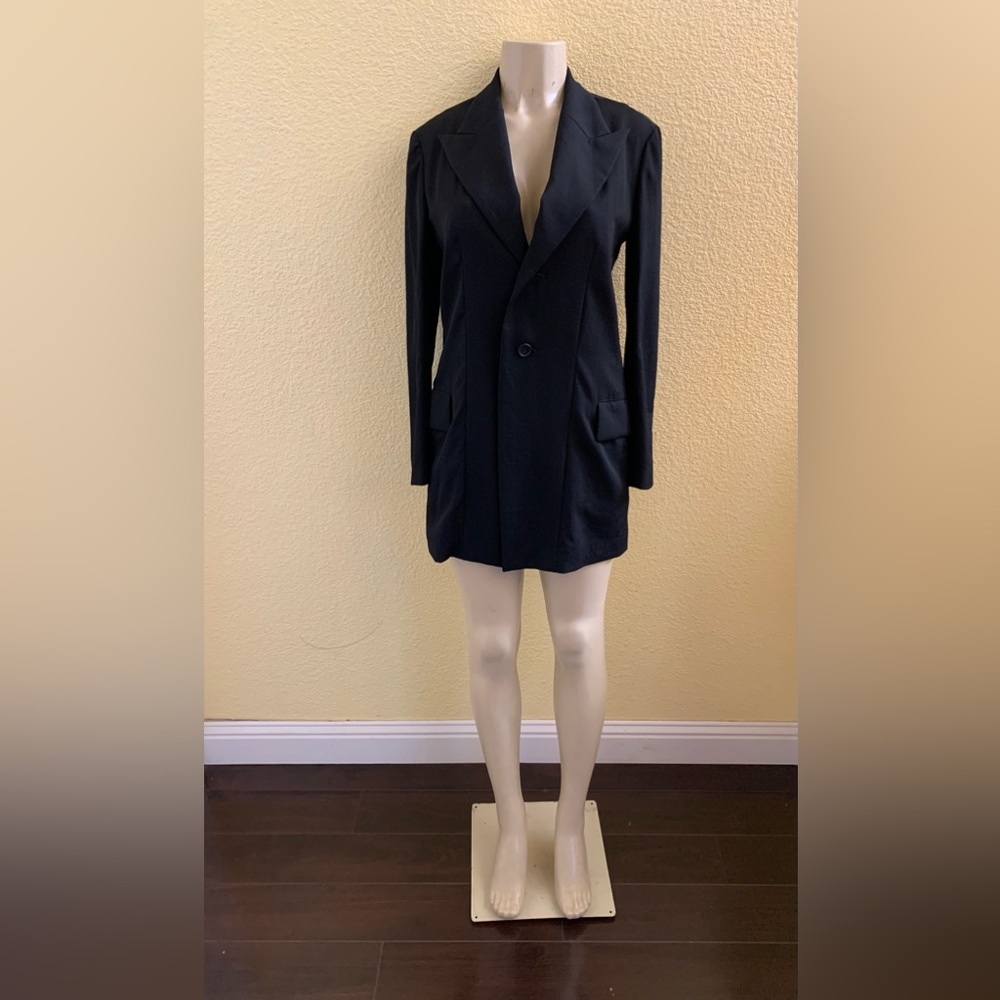 YOHJI YAMAMOTO Size 1 Black Two Button Single Breasted Blazer